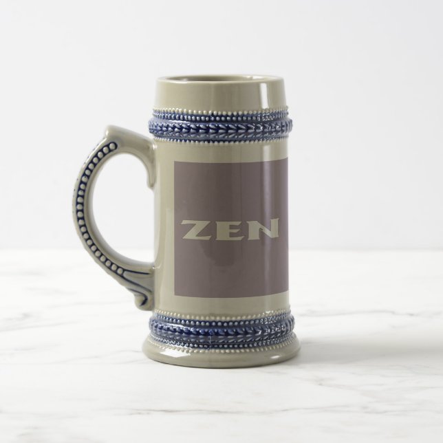 Caneca de cerveja branca Zen (Esquerda)