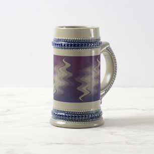 Caneca De Cerveja Branco púrpura azul