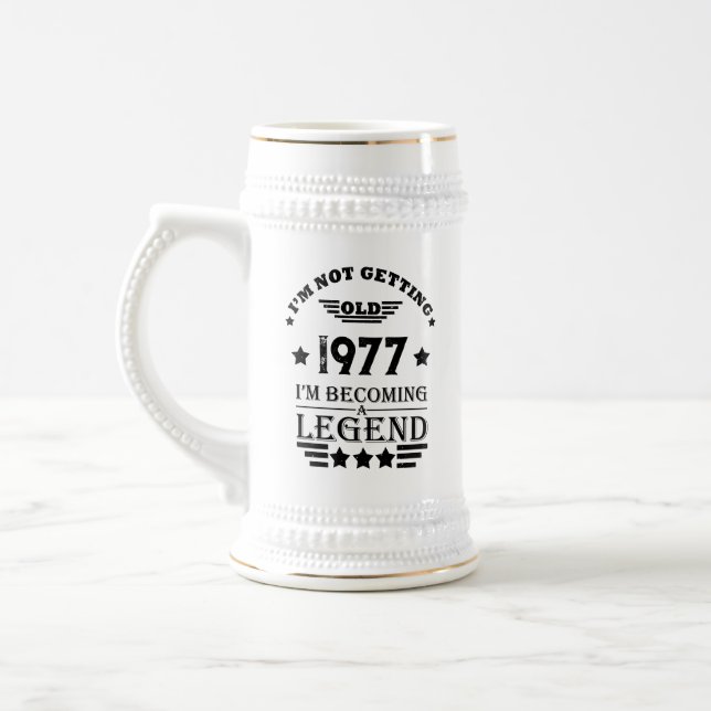 Caneca De Cerveja Brancos de aniversário personalizados (Esquerda)