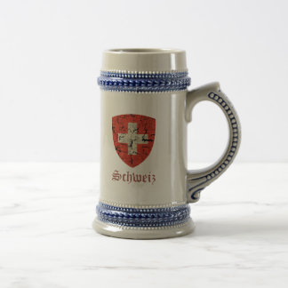 Caneca De Cerveja Brasão suíça, afligida