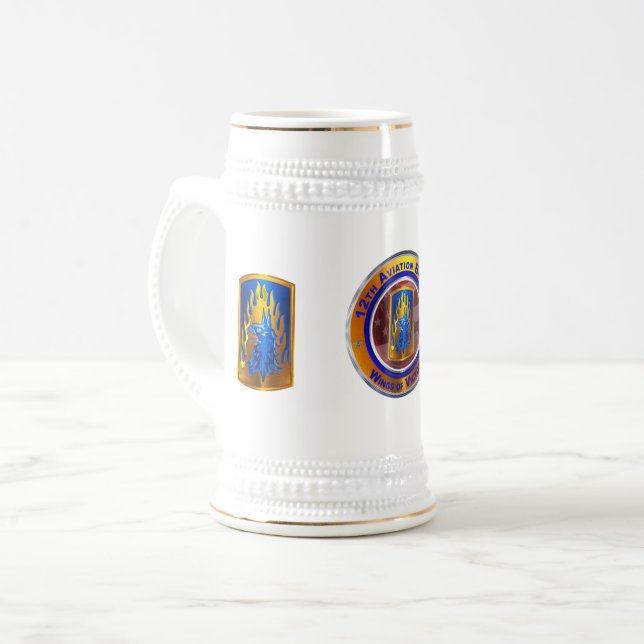 Caneca De Cerveja Brigada de Aviação de Combate 12 (Frente Esquerda)