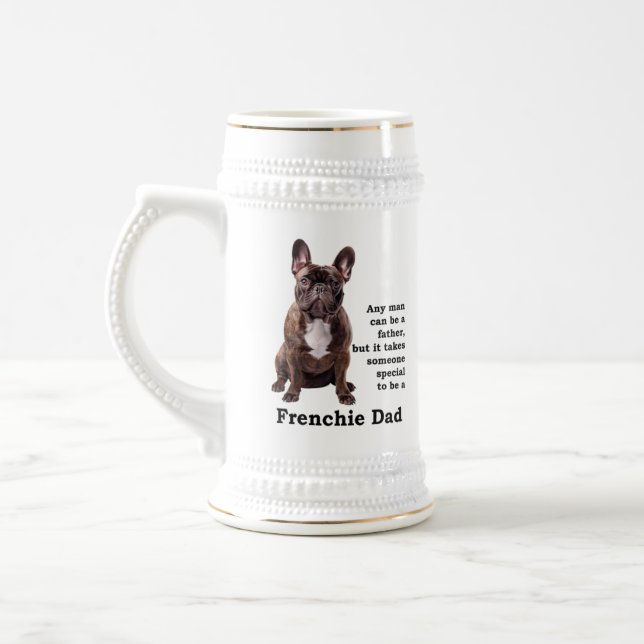 Caneca De Cerveja Brindle French Bulldog Pai (Esquerda)