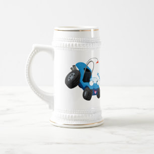 Caneca De Cerveja Buggy duna em forma de cartoon de veículos rodoviá