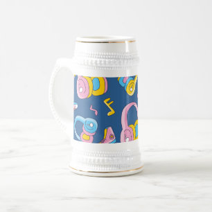 Caneca De Cerveja Bunter Musikmix em rosa, blau, gelb