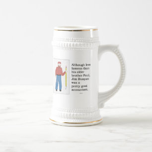 Caneca De Cerveja Bunyan de Jim -- contador legendário