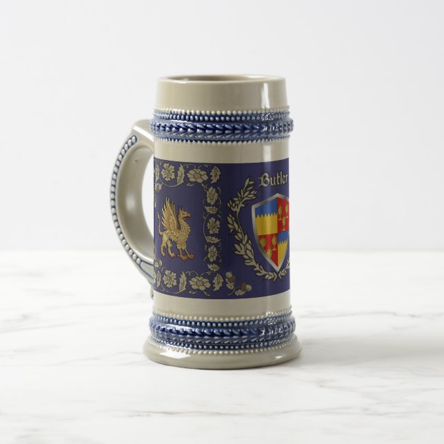 Caneca de cerveja Butler Irish Shield Griffin (Frente Esquerda)