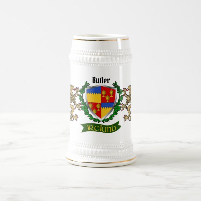 Caneca De Cerveja Butler Irish Shield Personalizado (Centro)