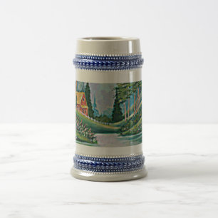 Caneca De Cerveja Cabina pela pintura a óleo de fluxo
