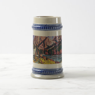 Caneca De Cerveja Cabina pela pintura do lago Oil