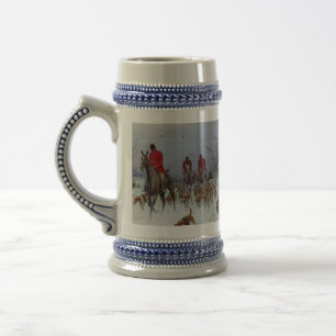 Caneca De Cerveja Caça à Raposa Caçadores e Cães Voltando para Casa