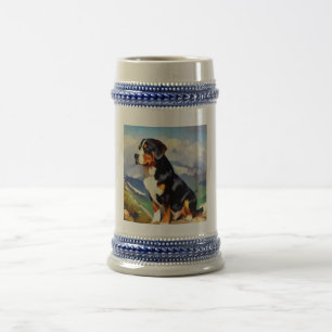 Caneca De Cerveja Cachorro da Grande Montanha Suíça