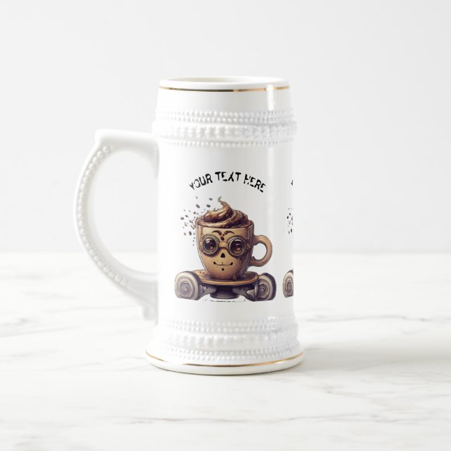 CANECA DE CERVEJA CAFÉ INTELECTUAL EM PELE (Esquerda)