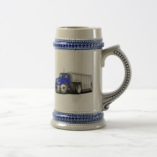 Caneca De Cerveja Caminhão de entrega Azul-Branco internacional (Direita)