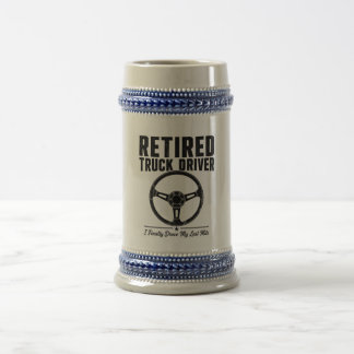 Caneca De Cerveja Camisa de Motorista de Caminhão Aposentado - Final