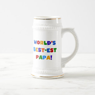 Caneca De Cerveja Camiseta e presentes da papá do mundo brilhante