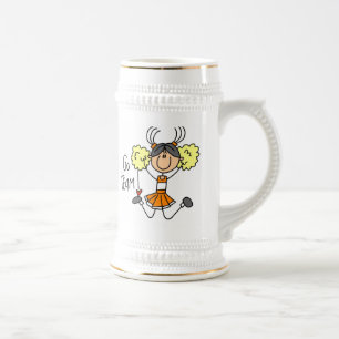Caneca De Cerveja Camisetas e Presentes da Figura de Palito de Cheer