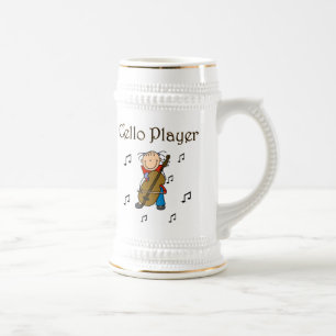 Caneca De Cerveja Camisetas e Presentes da Garota Tocando Celo com F