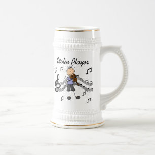 Caneca De Cerveja Camisetas e Presentes da Tocadora de Violino Menin