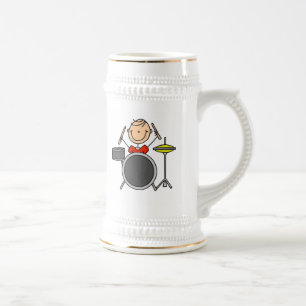 Caneca De Cerveja Camisetas e Presentes de Bateria Masculina em Form