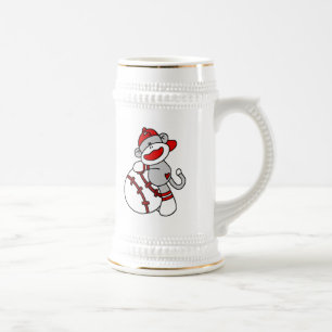 Caneca De Cerveja Camisetas e Presentes de Beisebol do Macaco de Mei