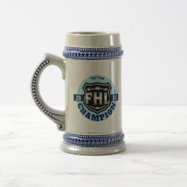 Caneca De Cerveja Campeão da liga de hóquei da fantasia -- Logotipo