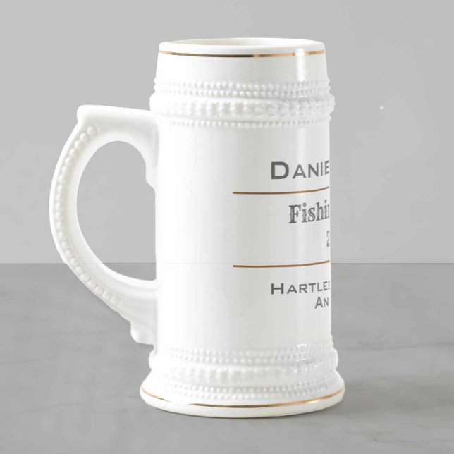 Caneca De Cerveja Campeão de Pesca (Criador carregado)