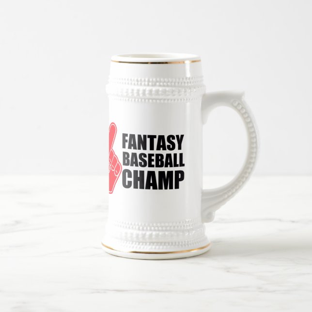 Caneca De Cerveja Campeão do basebol da fantasia (Direita)