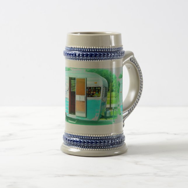 Caneca De Cerveja Camper Personalizado de Vintage (Frente Esquerda)