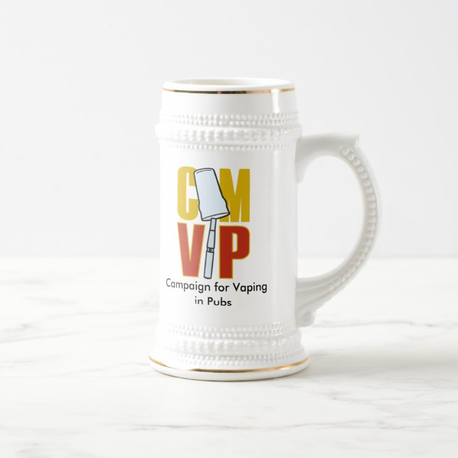 Caneca De Cerveja CAMVIP-Cor, campanha para Vaping nos bares (Direita)