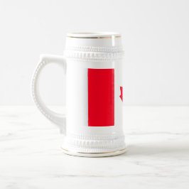 Caneca De Cerveja CANADÁ. Bandeira canadense. Patriótica.