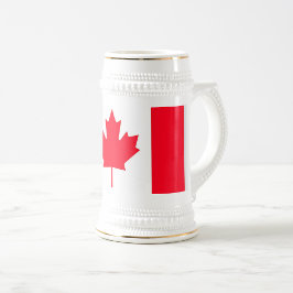 Caneca De Cerveja CANADÁ. Bandeira canadense. Patriótico.