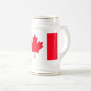 Caneca De Cerveja CANADÁ. Bandeira canadense. Patriótico. 
