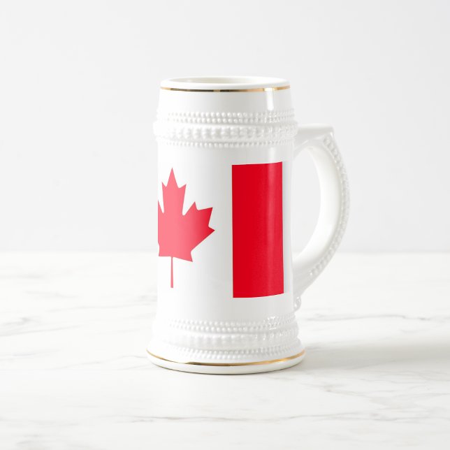 Caneca De Cerveja CANADÁ. Bandeira canadense. Patriótico.  (Criador carregado)
