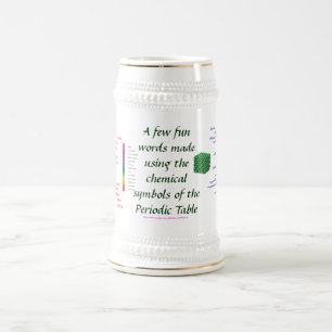 Caneca De Cerveja "Caneca de cerveja da mesa periódica "