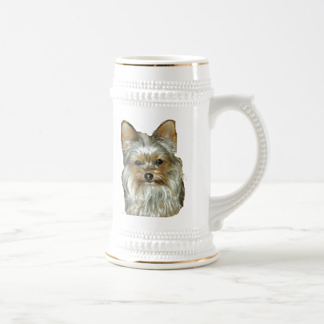 Caneca De Cerveja Cão 4B,Yorkshire Terrier,Caneca de cerveja (Direita)