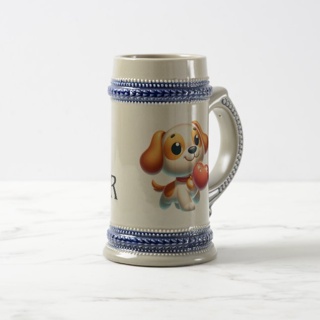 Caneca De Cerveja cão, amor de cachorrinho (Frente Esquerda)