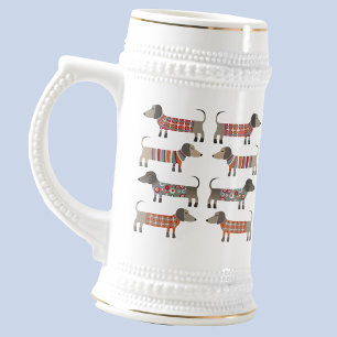 Caneca De Cerveja Cão de linguiça de salsicha de Dachshund