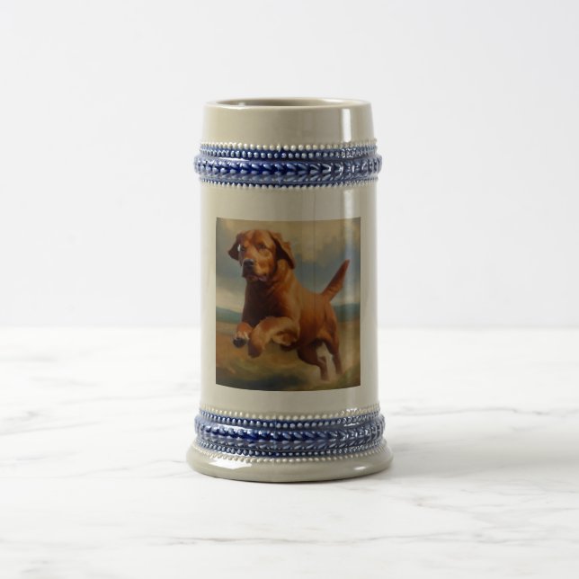 Caneca De Cerveja Cão de Retriever da Baía de Chesapeake (Centro)