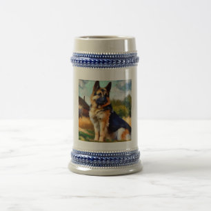 Caneca De Cerveja Cão german shepherd