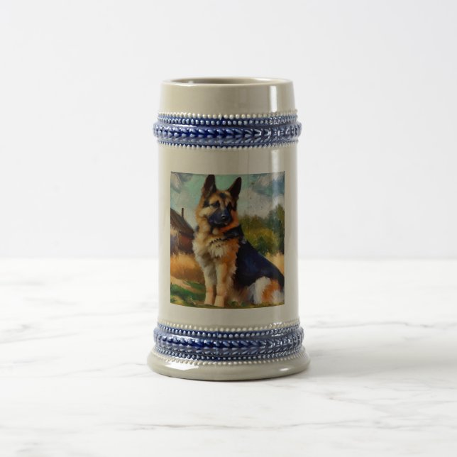 Caneca De Cerveja Cão german shepherd (Centro)