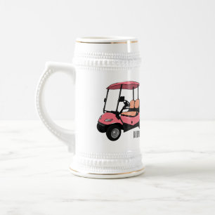 Caneca De Cerveja Carrinho de golfe / desenho animado de buggy de go