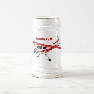 Caneca De Cerveja Cartografia da aeronave com relação de triciclo