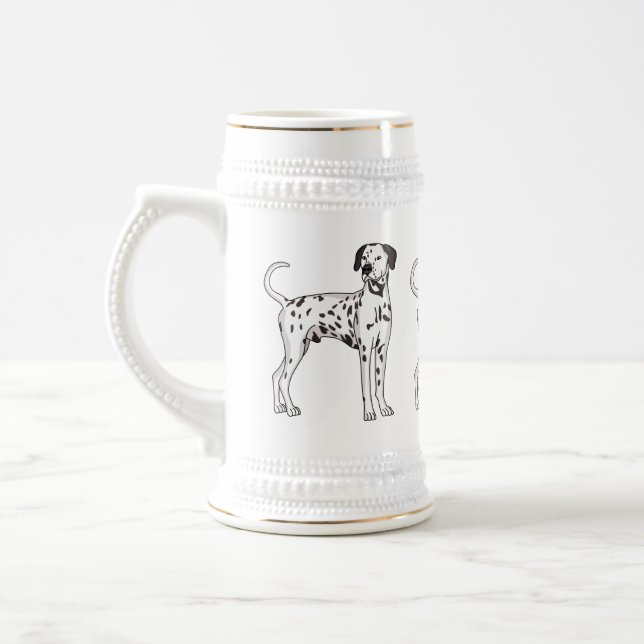 Caneca De Cerveja Cartografia de cão Dalmaciano (Esquerda)