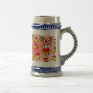 Caneca De Cerveja Cartografia de Natal divertida com Bells Alarm