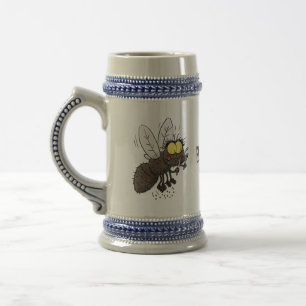 Caneca De Cerveja Cartoon de insetos com mosca espinhenta