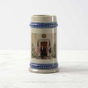 Caneca De Cerveja Casa Branca de Natal de Donald & Melania Trump