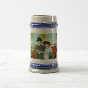Caneca De Cerveja Casal romântico numa cena de colheita