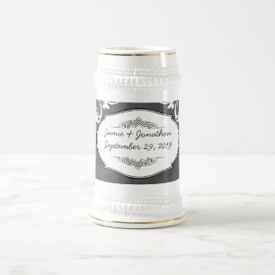 Caneca De Cerveja Casamentos com Tipografia de Quadro Negro