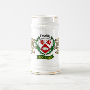 Caneca De Cerveja Cassidy/O'Cassidy Escudo Irlandês Personalizado