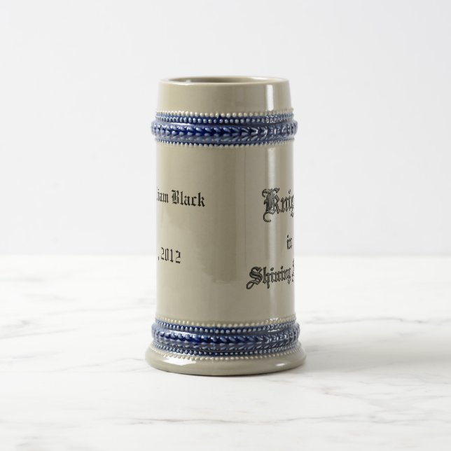 Caneca De Cerveja Cavaleiro no texto de brilho da armadura (Centro)